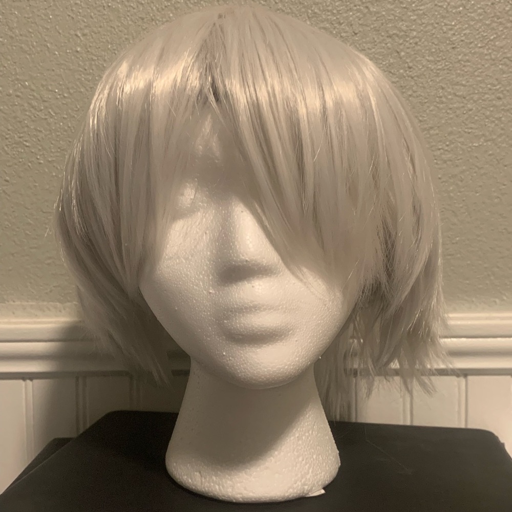 Short White/Silver Anime Cosplay Wig